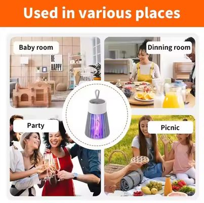 مصباح مصيدة الأشعة فوق البنفسجية LED 2 في 1 قابل لإعادة الشحن، مصباح داخلي مضاد للبعوض، صائد الذباب، صاعق البعوض القابل لإعادة الشحن المزود