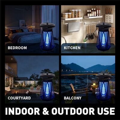 JZ UV Light Indoor Outdoor Hight Power IPX4 Bug Zapper Insect Trap Pest Control Mosquito Killing Lamp for Camping المزود