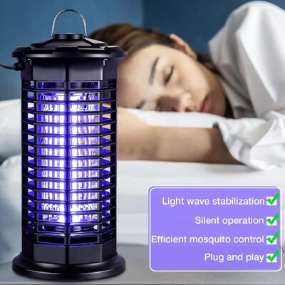 JZ Black Indoor Electric UV Light Insect Trap Bug Zapper Mosquito Killing Lamp Fly Moth Catcher المزود