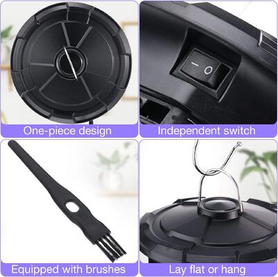 JZ Black Indoor Electric UV Light Insect Trap Bug Zapper Mosquito Killing Lamp Fly Moth Catcher المزود