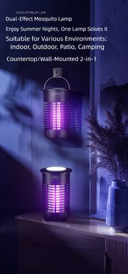 3-in-1 3000V Rechargeable Indoor Eco-Friendly Folding Suspensible 360-degree Al-round Mosquito Control Light Mosquito Killer المزود