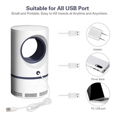 قاتل البعوض الإلكتروني غير الكيميائي USB LED يعمل بقاتل الحشرات غير المشع فخ البعوض للغرفة المعيشة الداخلية المزود